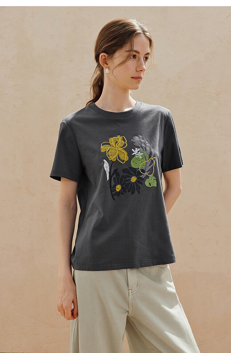 INMAN Fresh Cool Letter Print Short Sleeve T-Shirt 2026 Summer New Loose Drop Shoulder Half Sleeve Top for Women 16
